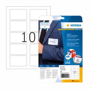 HERMA 4412 - 80 x 50 (250) tekstiili-/nimilappu, label removable textile