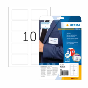HERMA 4514 - 80 x 50 white (200) tekstiili-/nimilappu, name/textile label removable