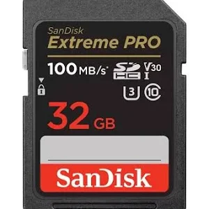 SANDISK SDSDXXO-032G-GSCIN - Extreme Pro SD UHS-I 32GB SD 100MB/s Read 90MB/s Write