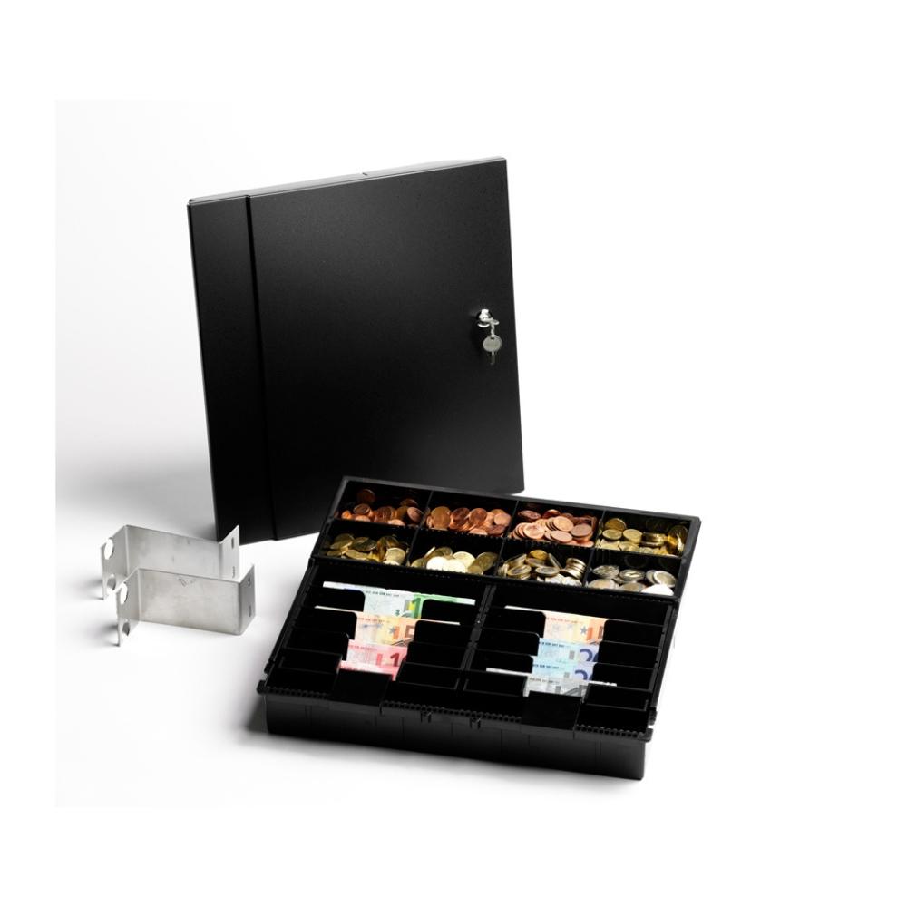 Star Micronics 55555560 - CB-2002 LC UN CASH DRAWER NEW GRAY, bank notes upright - kassalaatikko jossa on pystymalliset setelipidikkeet (upright bill holders)