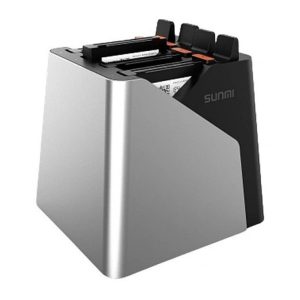 SUNMI C14000092 – L2s PRO / L2H 4-Slot Battery Charger, 4-paikkainen akkulaturi, EU-adapteri