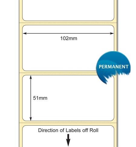 Zebra 3020007 - LABEL, PAPER, 102 X 51 mm, DIRECT THERMAL, Z-PERFORM 1000D