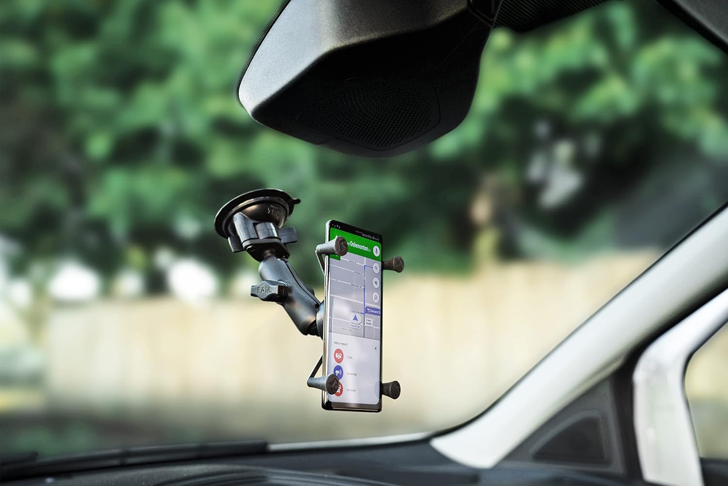 Zebra 3PTY-RAMB166UN10ZEU - RAM Spring-loaded X design securely holds TC devices, includes a tether, RAM Twist-Lock suction cup, adjustable arm, and durable marine-grade materials. - Image 3