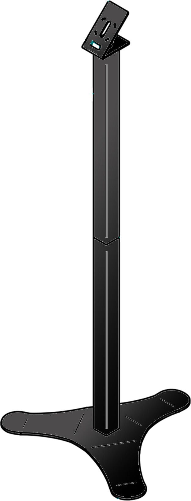 Brodit 216263 - Pedestal Mount Floor Stand. Stable floor metal mount, hollow for cable entry - Image 2