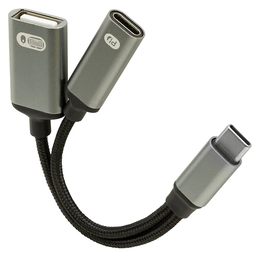 Brodit 216478 - Accessories - USB-C splitter for charging via USB-C 60W PD and USB-A data . USB-C Splitter for Charging USB-C 60W PD and USB-A Data