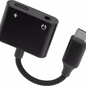 Brodit 216482 - Accessories - USB-C splitter for charging 60W PD and 35 mm audio. USB-C Splitter for Charging 60W PD and 3