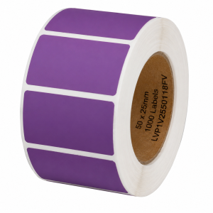 Brother LVP1V2550118FV - Pre-cut rolls 50 x 25 mm - Purple/ 1000 labels per roll