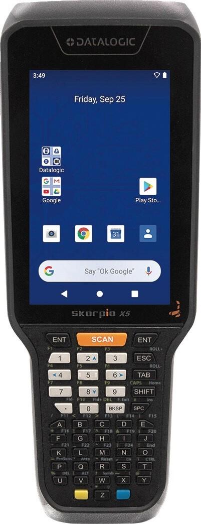 Datalogic Adc 946400007 - Skorpio X40 Hand held, Wi-Fi6E, 4_ display, 6GB RAM/128GB Flash, 48-Key Full Alphanumeric, std range 2D Imager w/Green Spot feedback, Camera 13MP