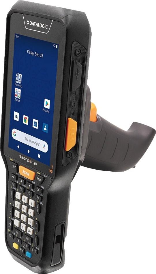 Datalogic Adc 946400011 - Skorpio X40, Pistol Grip, Wi-Fi6E, 4_ display, 6GB RAM/128GB Flash, 48-Key Full Alphanumeric, Contactless, std range 2D Imager w/Green Spot feedback, Camera 13MP