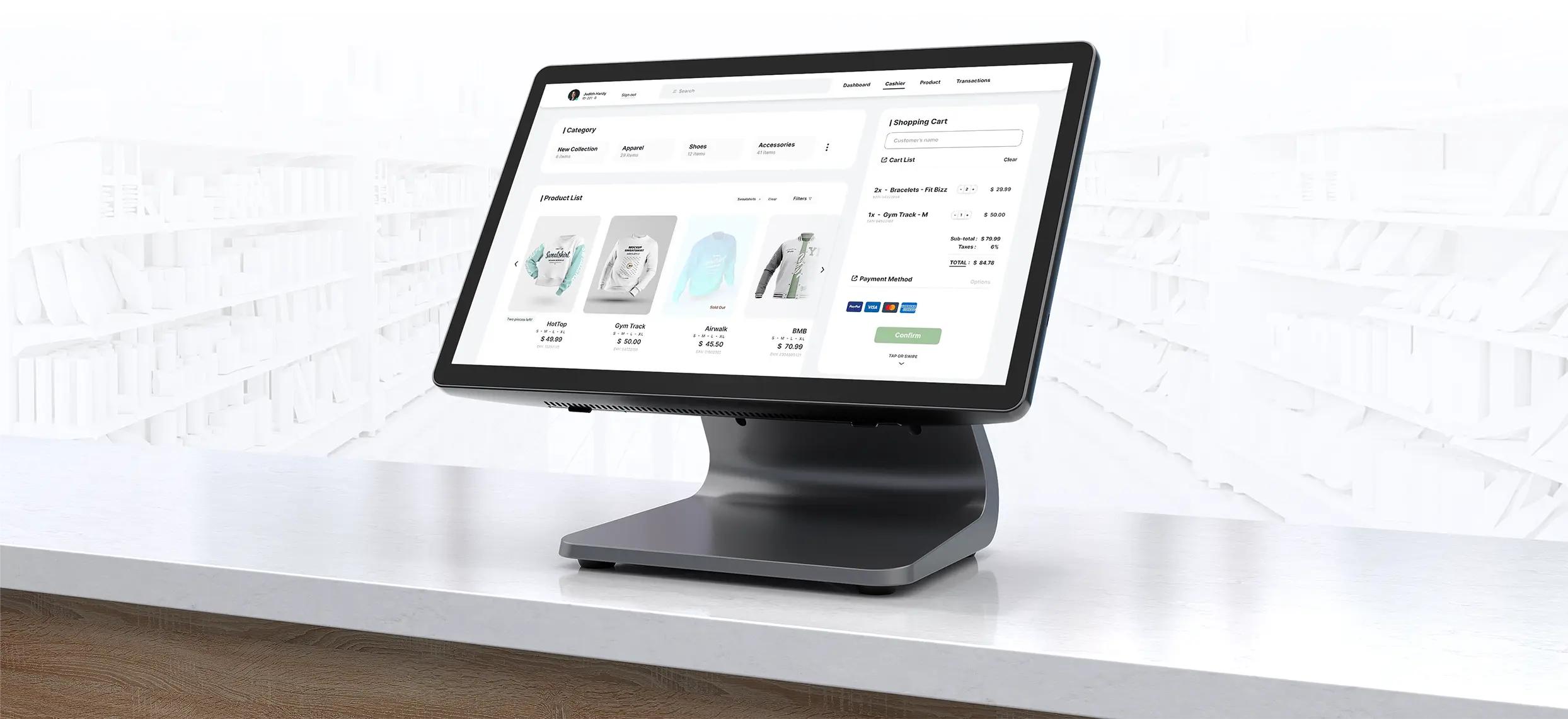 Elo E430821 - I-Series 3.0, 39.6 cm (15,6''), Projected Capacitive, 10 TP, Full HD, USB, USB-C, BT, Ethernet, Wi-Fi (Wi-Fi), Intel Core i3, SSD, 10 IoT Enterprise, 11 IoT Enterprise - Image 2
