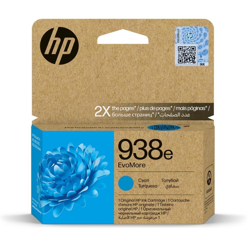 HP 4S6X9PE - 938e, EvoMore Cyan Original Ink Cart