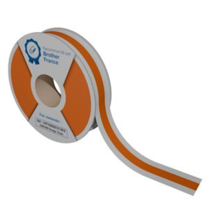 Brother LVP1V000012118FO - Continuous roll, Orange, 12mm x 30m