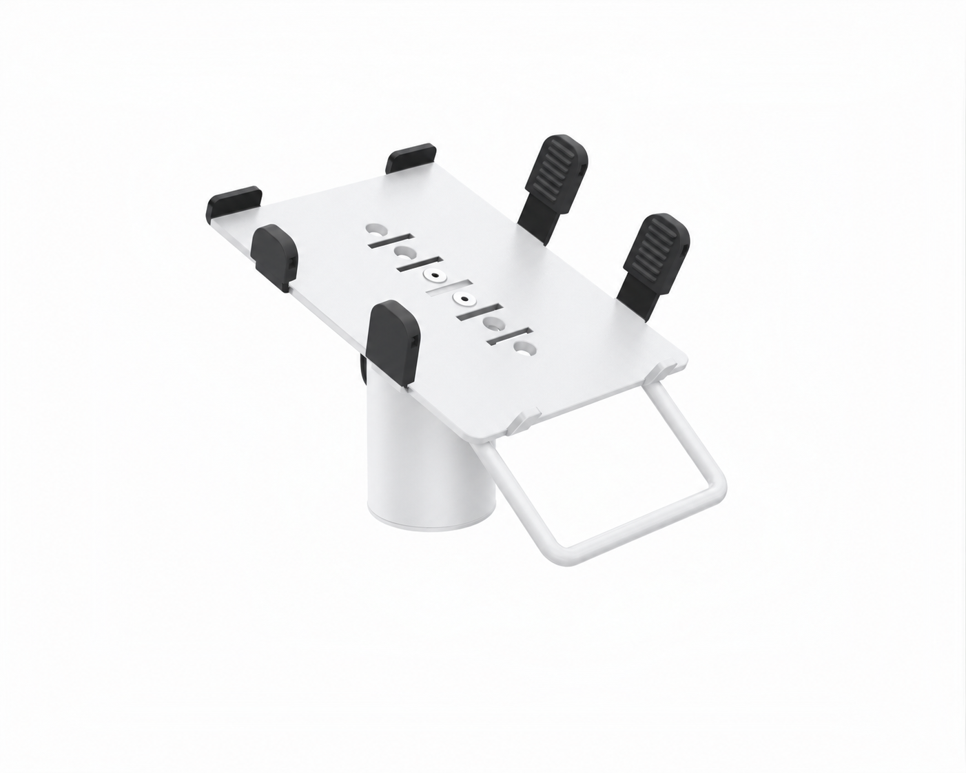 Ergonomic Solutions PAX031-DM-32 – PAX Q30 DuraTilt SP1 -kiinnitysosa kahvalla, valkoinen, värimuokattu havainnekuva