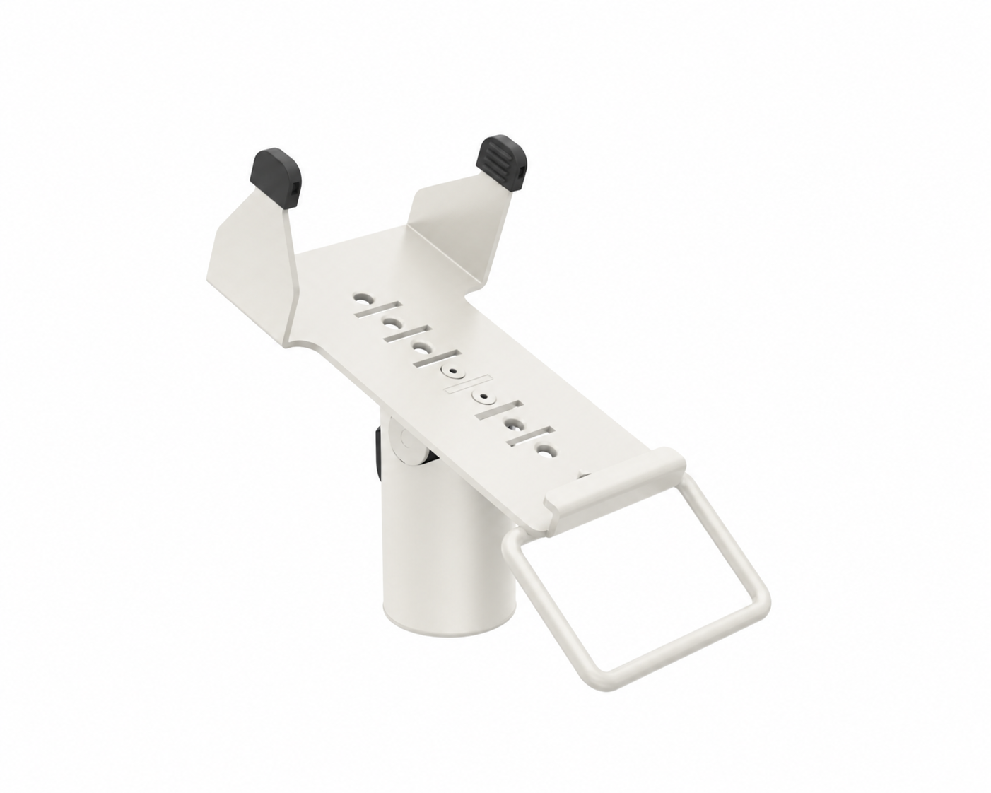 Ergonomic Solutions PAX080-DM-32 – PAX Q80 DuraTilt SP1 -kiinnitysosa kahvalla, valkoinen, värimuokattu havainnekuva