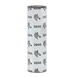 Zebra 03200BK11005 - Sample Wax Resin Ribbon, 110mmx50m, 3200, High Performance, 25mm core