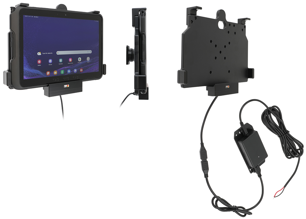 Brodit 713434 – Aktiivinen laiteteline lataustoiminnolla Samsung Galaxy Tab Active5 Pro SM-X356B -tabletille (alkuperäinen suojakuori)