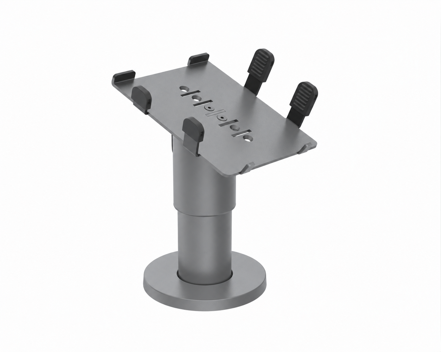 Ergonomic Solutions PAX031-D-MN-05 – PAX Q30 DuraTilt SP2 100 mm -pöytäteline ilman kahvaa, harmaa, värimuokattu havainnekuva