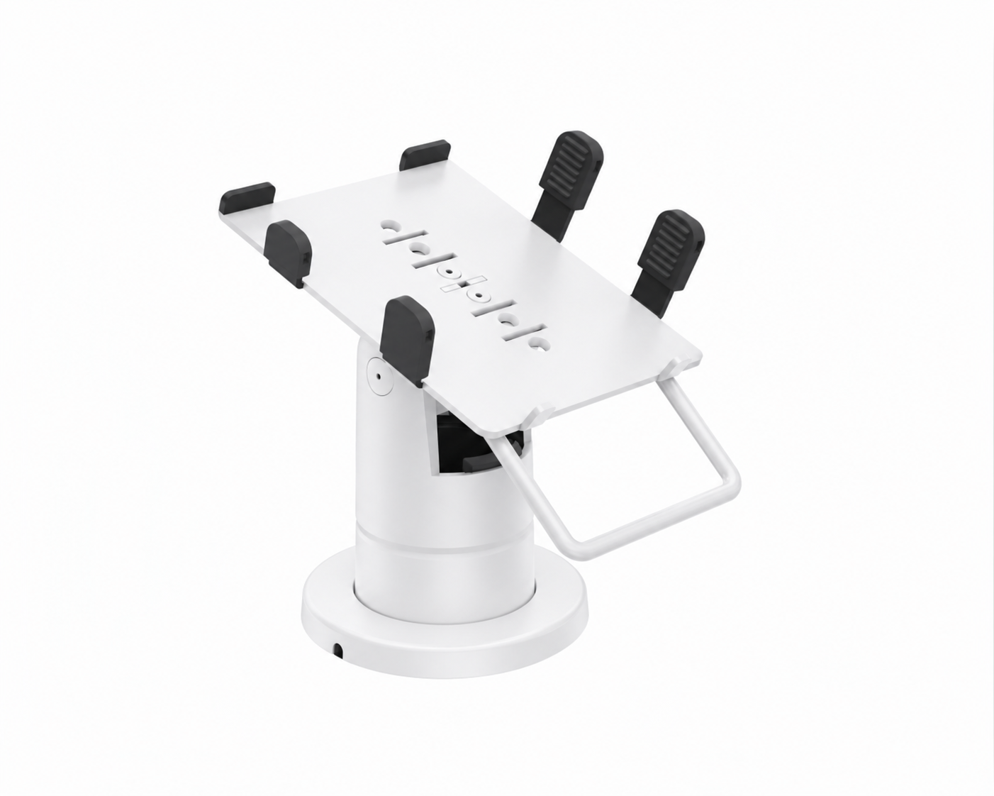 Ergonomic Solutions PAX031-S-62 – PAX Q30 SpacePole Stack -pöytäteline kahvalla, valkoinen, värimuokattu havainnekuva