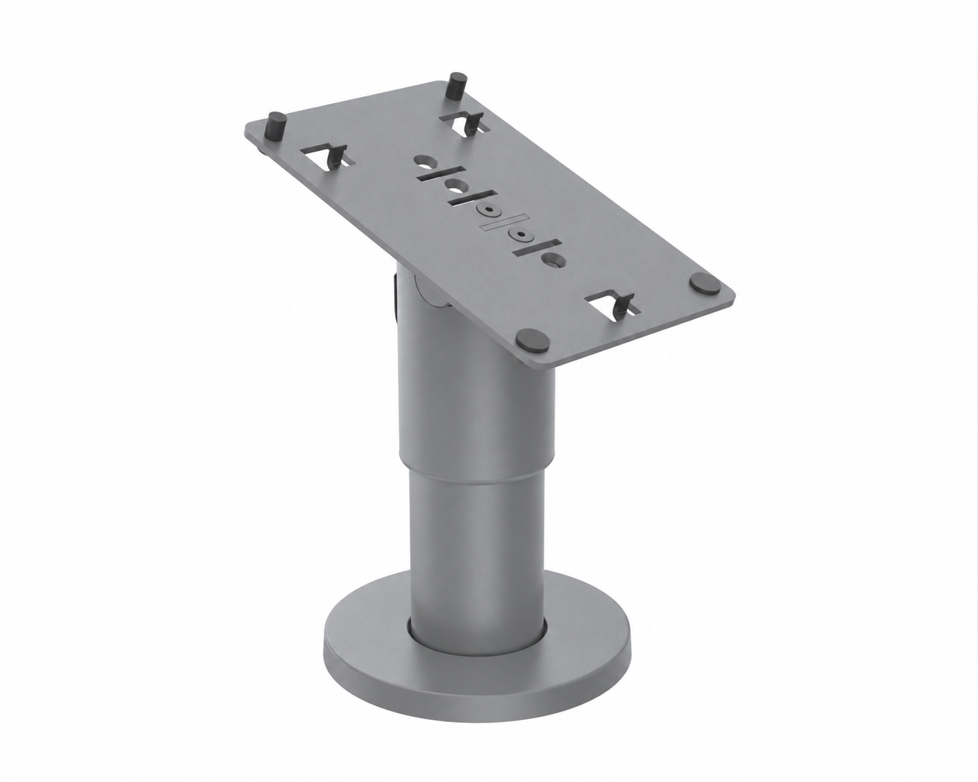 Ergonomic Solutions PAX032-D-MN-05 – PAX Q30 DuraTilt SP2 100 mm -pöytäteline ilman kahvaa, harmaa, värimuokattu havainnekuva