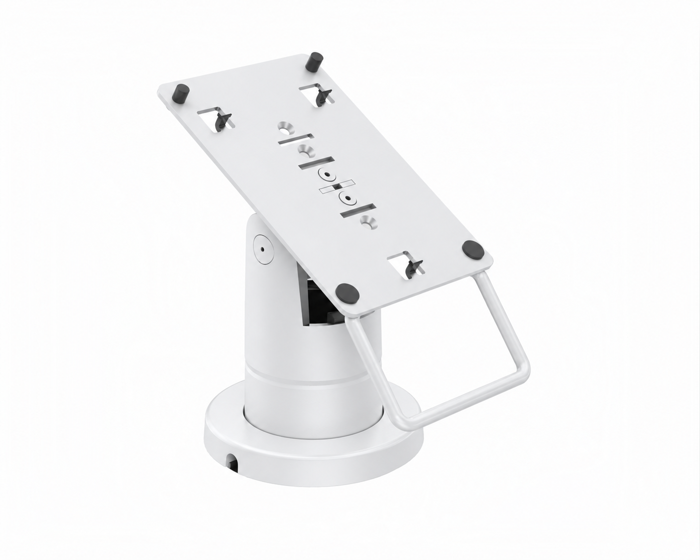 Ergonomic Solutions PAX032-S-62 – PAX Q30 SpacePole Stack -pöytäteline kahvalla, valkoinen, värimuokattu havainnekuva