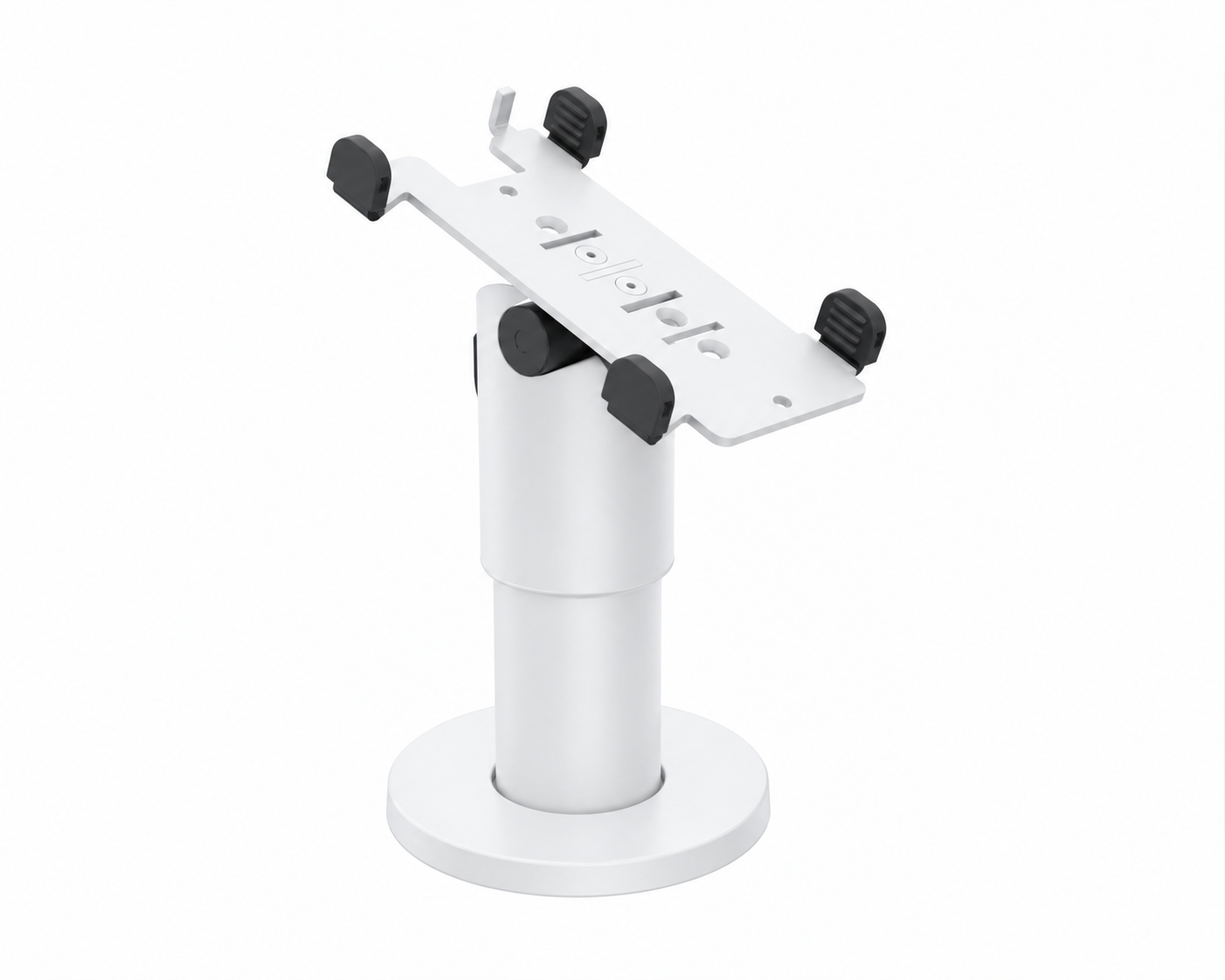 Ergonomic Solutions PAX050-D-MN-32 – PAX A50 DuraTilt SP2 100 mm -pöytäteline ilman kahvaa, valkoinen, värimuokattu havainnekuva