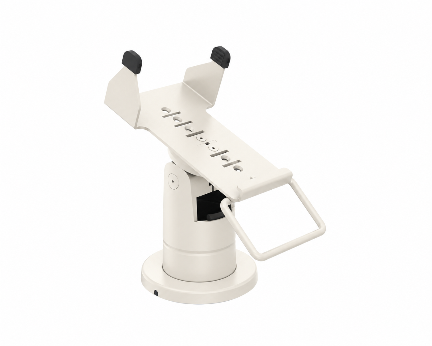 Ergonomic Solutions PAX080-S-62 – PAX Q80 SpacePole Stack -pöytäteline kahvalla, valkoinen, värimuokattu havainnekuva