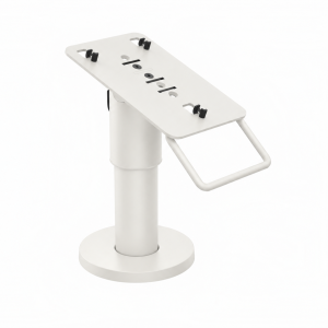 PAX102-D-32 valkoinen PAX Aries 6/8 DuraTilt SP1 120 mm -maksupääteteline kahvalla – värimuokattu havainnekuva