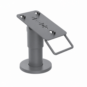 PAX102-D-MH-05 harmaa PAX Aries 6/8 DuraTilt SP2 100 mm -maksupääteteline kahvalla – värimuokattu havainnekuva
