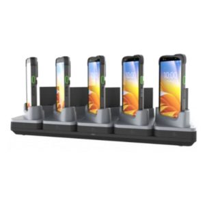 Zebra CRD-TCVTB-5D5B-1 - KIT: Charge-Only ShareCradle to charge up to five TC201 devices WITH a rugged boot and five spare batteries. Includes power supply PWR-BGA12V150W1WW
