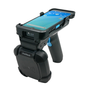 Unitech RG768 Plus -UHF RFID -pistoolikahvalukija, pistoolikahva ja yhteensopiva PA768-pääte, tuotekuva