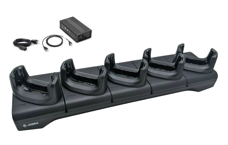 Zebra CRD-TCVTB-5D, 5-paikkainen Charge-Only ShareCradle TC201- ja TC101-mobiilipäätteille Rugged Boot -suojakuorella