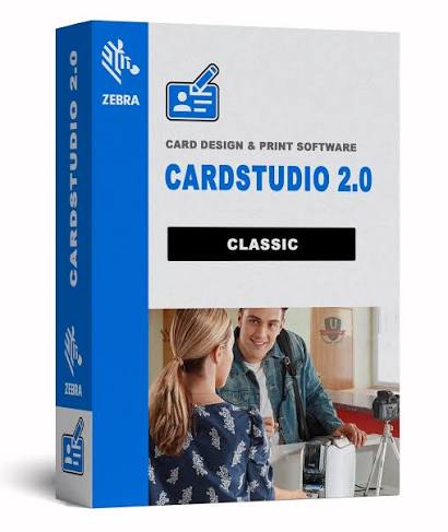 Zebra CSR2C-SW00-L - CardStudio 2.0 Classic, compatible with all current and legacy Zebra card printers, physical license key card, web software download required