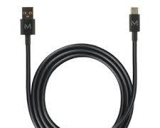 Mobilis 020041, Energia USB-C / USB-C 2.0 lataus- ja tiedonsiirtokaapeli, 2 m, 100 W, valkoinen