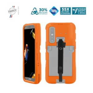 Mobilis 052071 – PROTECH HI-VIS Orange suojakotelo käsihihnalla Zebra TC51 -mobiilipäätteelle