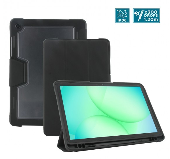 Mobilis 062016 – Ultra Rugged suojakotelo Samsung Galaxy Tab A11+ -tabletille, musta