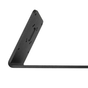 Brodit 217212, Angled double mounting plate for cable routing. For mounting monitors/tablet PCs on the floor stand, Item No. 217210. 240x90x114 mm. 2AMPS and VESA75 mounting holes for M4 screws. Made of 5 mm steel.