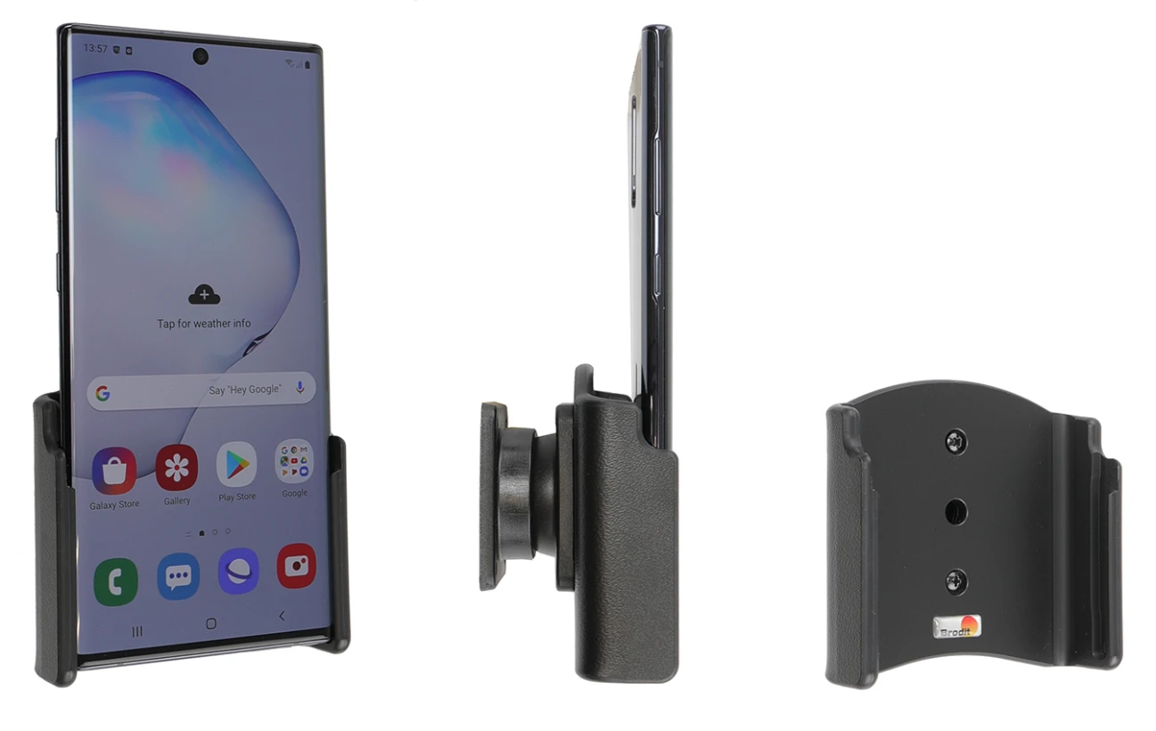 Brodit 711156 – passiivinen Tilt Swivel -teline Samsung Galaxy Note 10+ -puhelimelle