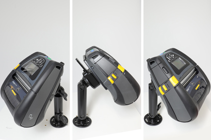 Brodit 216004 – Teline MultiMoveClip-pikakiinnityksellä Zebra QLn420 -mobiilitulostimelle, AMPS
