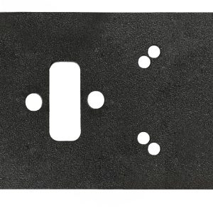 Brodit 217211 – Kaksipuolinen asennuslevy lattiatelineeseen 217210, 170 × 70 mm, 2 × AMPS, 4 mm teräs