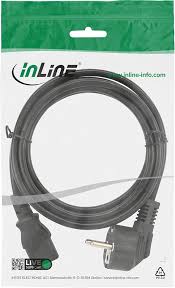 InLine 16652 - EU-virtakaapeli CEE 7/7 – IEC C13, 1,8 m, 250 V / 10 A, musta