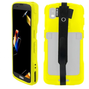 Mobilis 52073 – PROTECH HI-VIS Yellow -suojakotelo + käsihihna Zebra TC101 / TC201, Pantone 803C