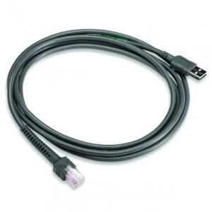 Zebra CBA-HF-UP00-131ZA – Suojattu USB-kaapeli, Power Plus, 4 m, Straight / Right Angle, musta