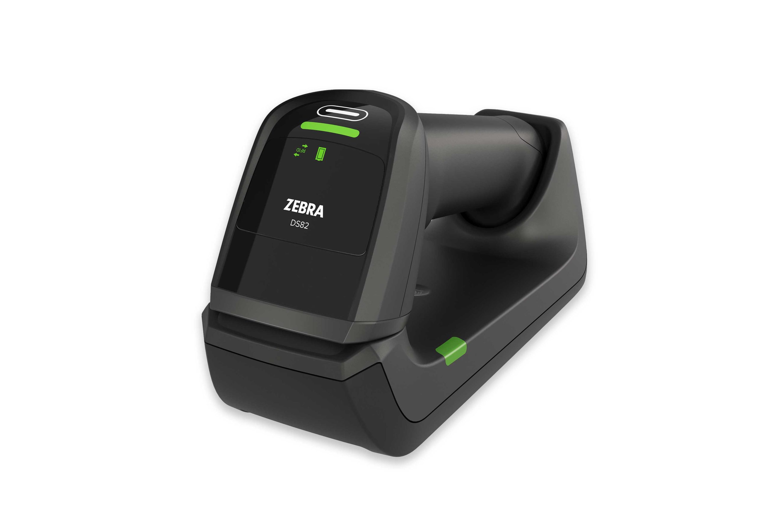 Zebra DS8288-SR4U210RSVR – DS8288-SR FIPS 1D/2D + RFID -skannerikit, White Illumination, Vibration, Standard Cradle, USB