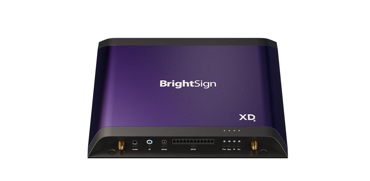 BrightSign XD1036 – XD6 Series 6 4K digital signage -mediasoitin, dual UHD, PoE+ ja laajennettu I/O