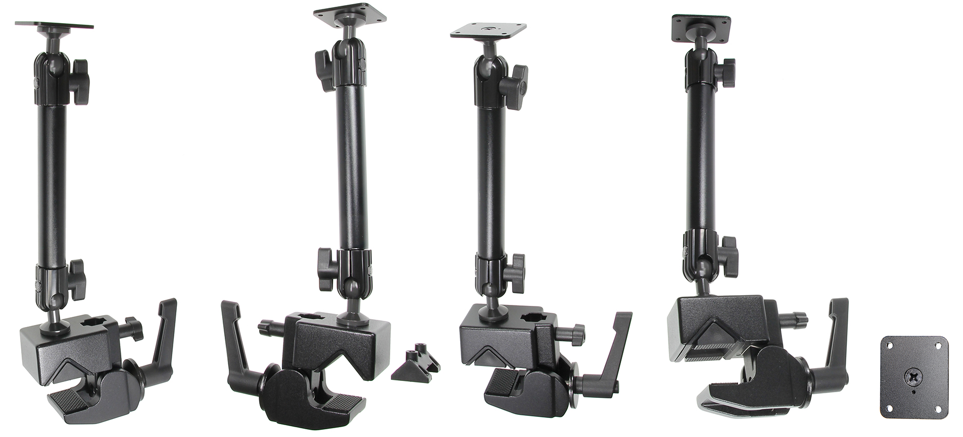 Brodit 202014 – Standard Duty Pedestal Mount 10 tuumaa, Heavy Duty Clamp 5–65 mm ja AMPS-levy