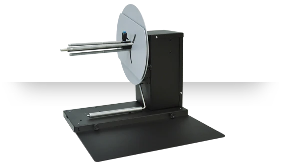 DPR LLC AD1231-S0 – etikettien takaisinkelaaja, 244 mm, Ø 250 mm, 225 rpm, säädettävä 40–118 mm hylsytuki