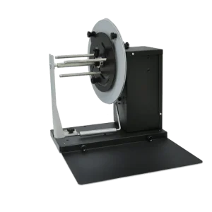 DPR LLC ASD1111-S0 – All-in-one etikettien takaisinkelaaja, 127 mm, Ø 250 mm, 120 rpm, säädettävä 40–118 mm hylsytuki