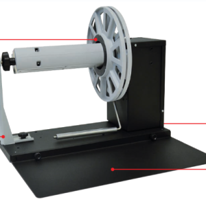 DPR LLC ASD1214-S0 – All-in-one etikettien takaisinkelaaja, 127 mm, Ø 250 mm, 225 rpm, 3″ hylsytuki