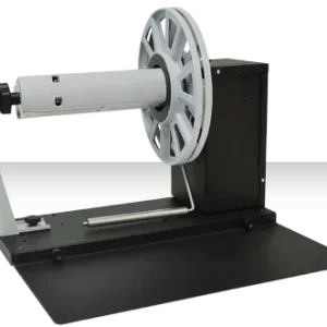 DPR LLC AD1234-S4 – etikettien takaisinkelaaja, 244 mm, Ø 250 mm, 225 rpm, kiinteä 3″ hylsytuki