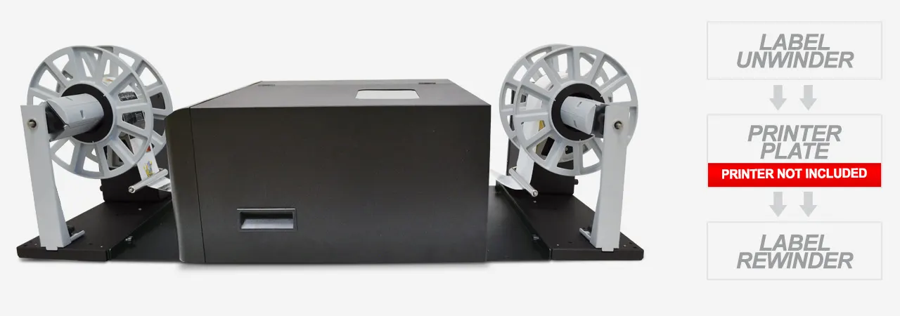 Dpr Llc. RP1234-S4 - DPR Label Rewinder perfect for use with Primeras entire line of LX. Series Label Printers and especially LX900/LX2000. The RP1234-S4 can rewind rolls up to 250mm diameter and 220mm wide - Image 2
